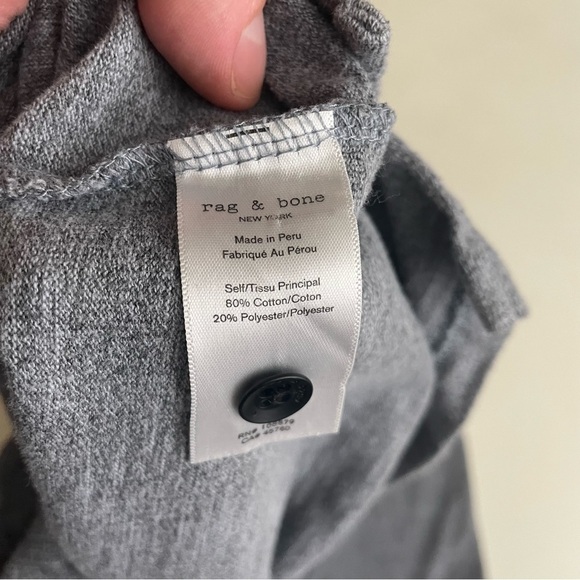 Rag & Bone Slim Fit Cotton Blend Polo Men’s Size Large Gray - Picture 5 of 6